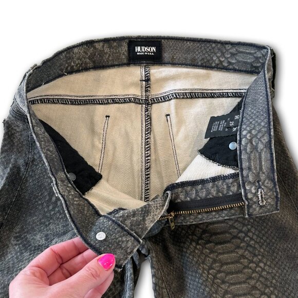 👖 Hudson Krista Skinny Jeans w/ Snakeskin Detail // Size 25 / EUC! - Picture 7 of 12